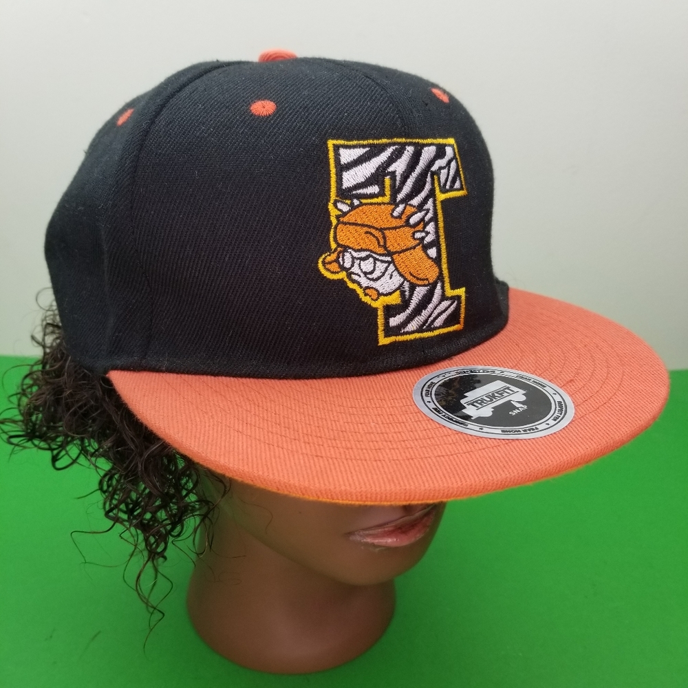 Trukfit Hat  Black Orange Zebra Print Baseball Men